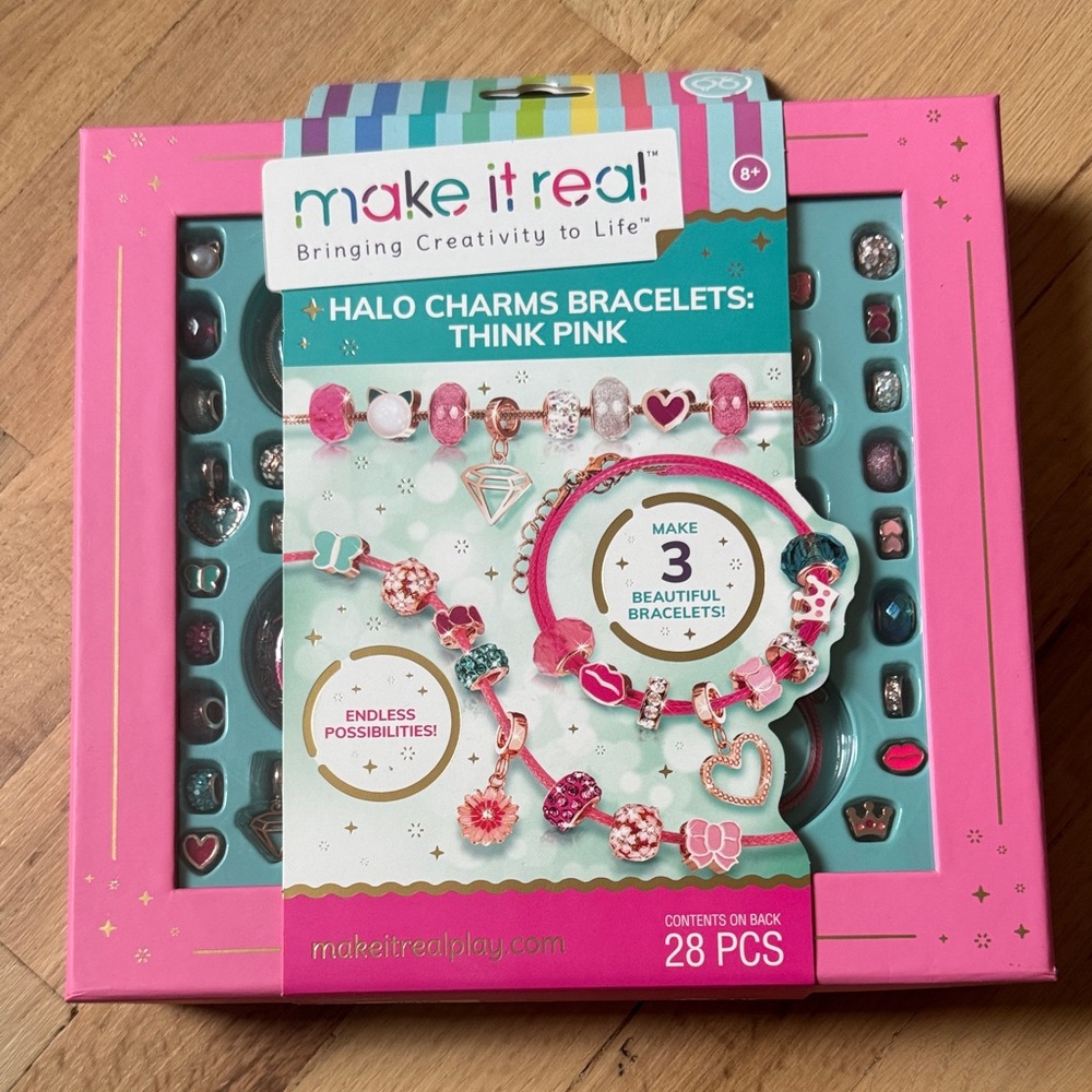 Kids Pink Halo Charms Bracelet Kit